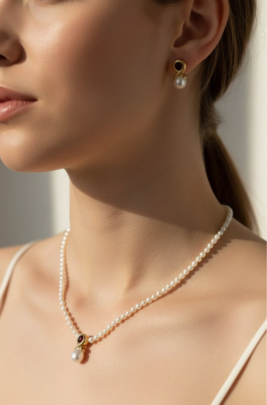 Timeless Gold & Pearl Duo set