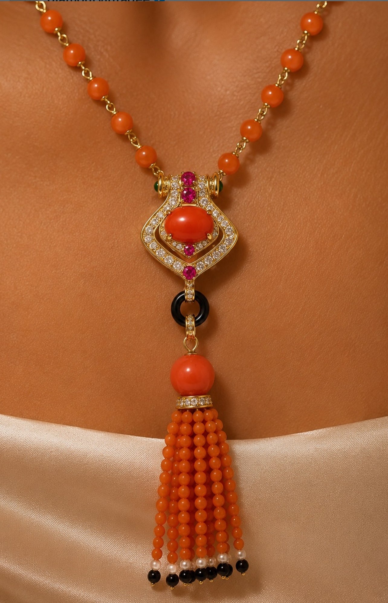 Coral Empress Tassel Set “Pre-order “