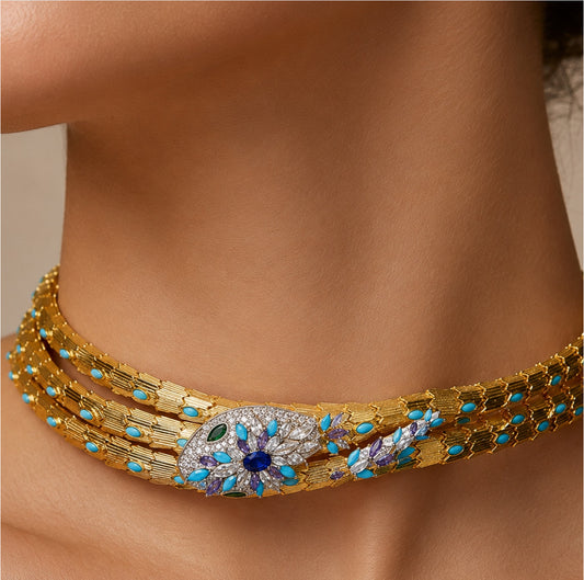 Head snake choker jewelry set “Pre-order “