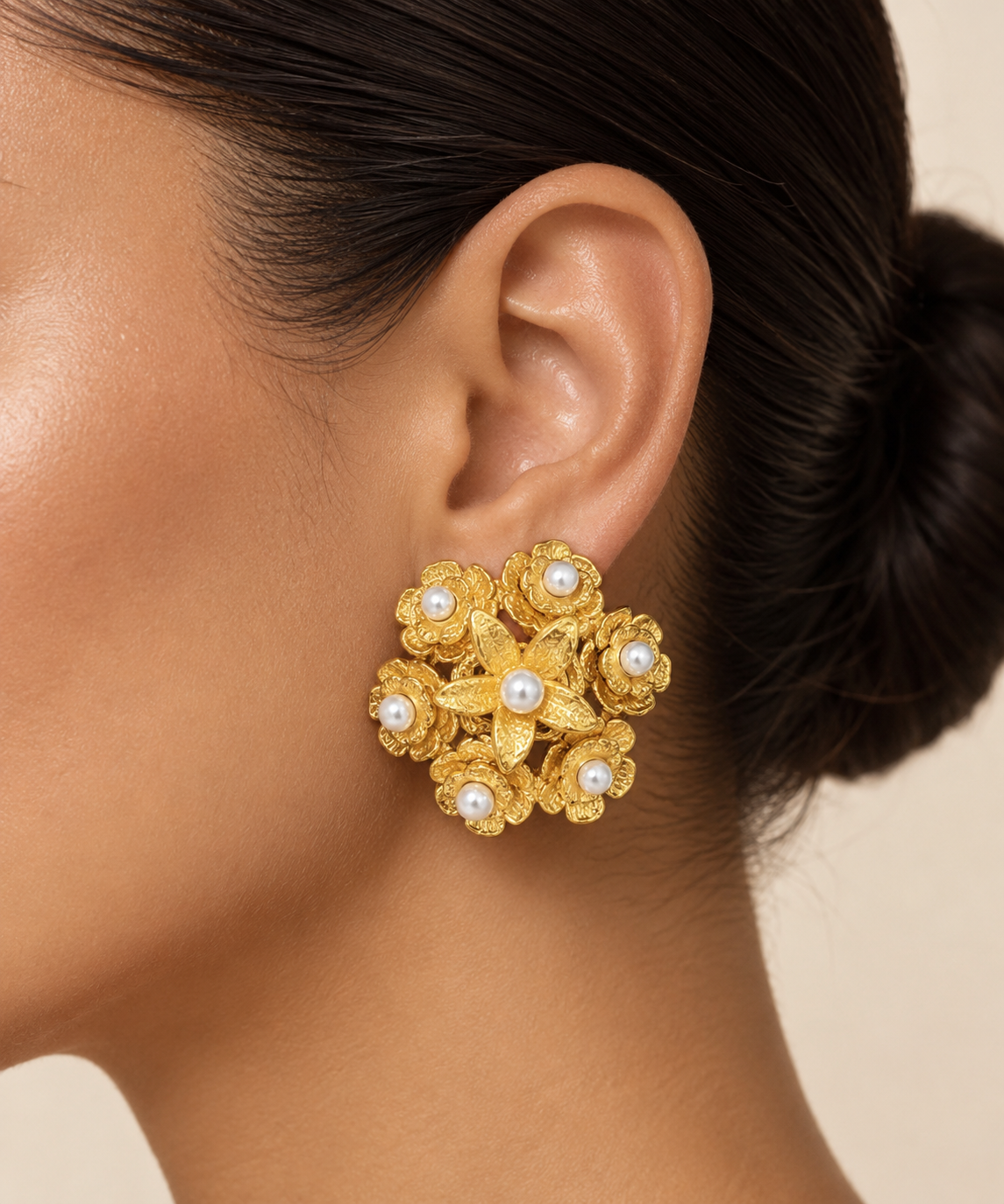 Large size clip-on earrings