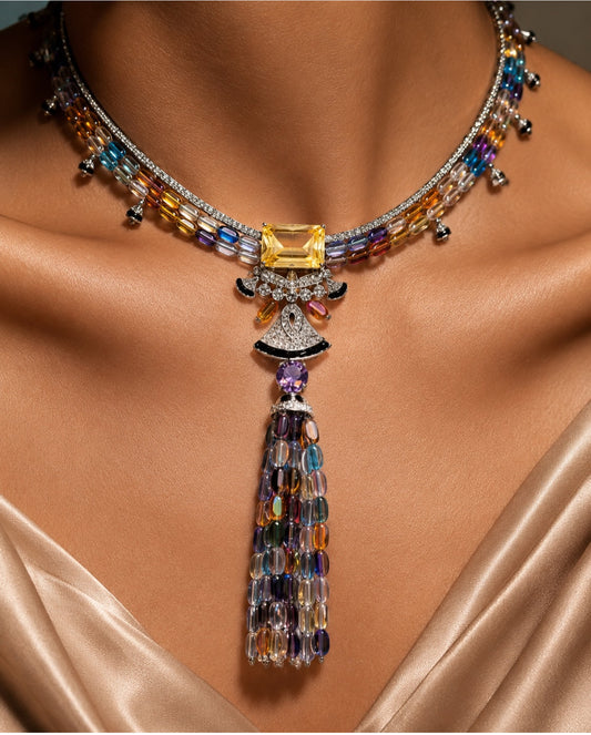The Imperial Prism Tassel jewelry set “Pre-order “
