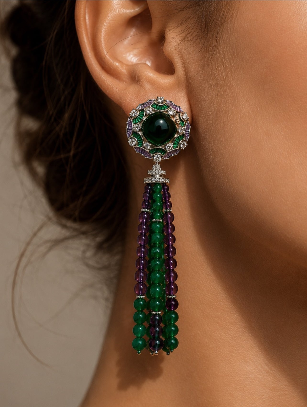 The Emerald Amethyst Royale jewelry Set “Pre-order “