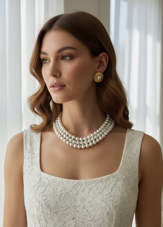 Classic Grace Triple Pearl Set