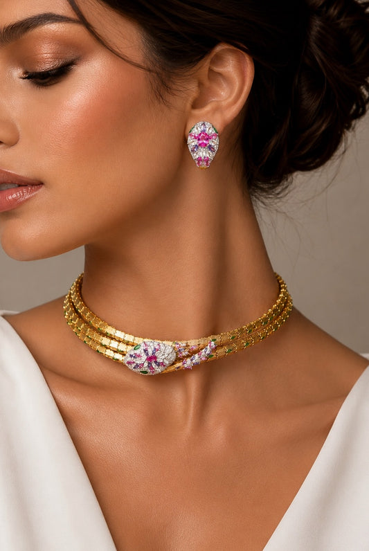 Head snake choker jewelry set “Pre-order “