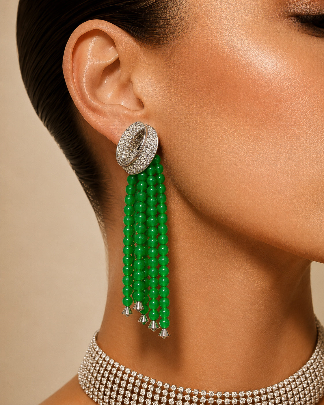 Stunning necklace choker and earrings jewelry set”Pre-order “