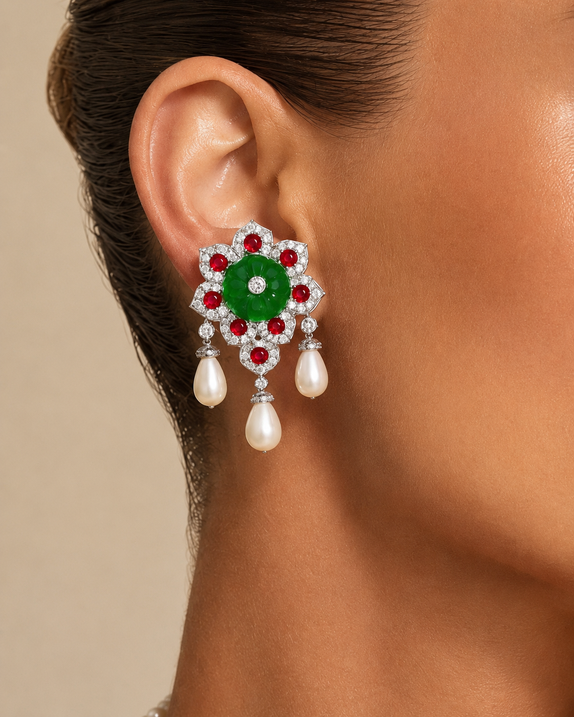 Royal necklace and earrings jewelry set “ Pre-order “