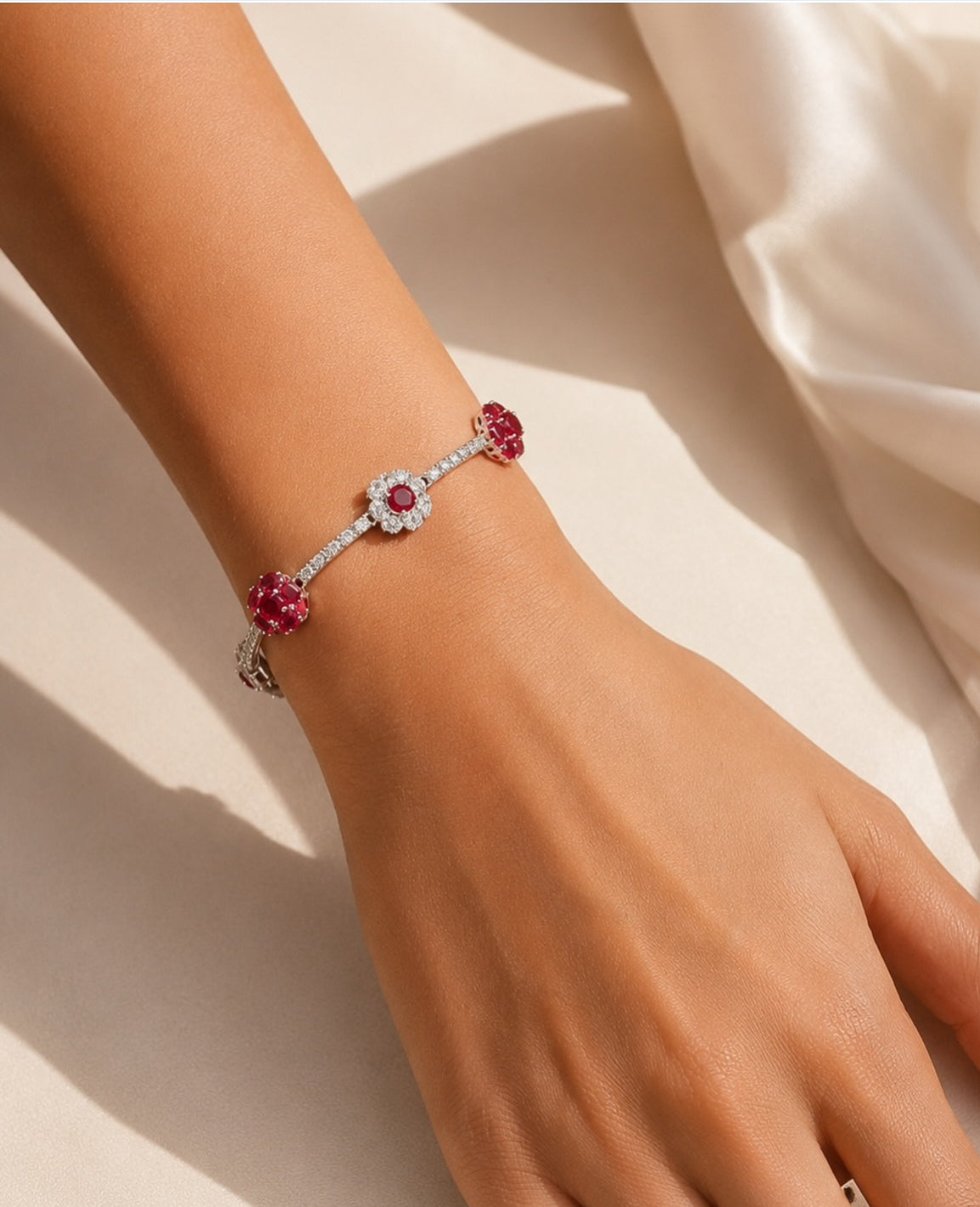 Delicate floral three pieces jewelry set