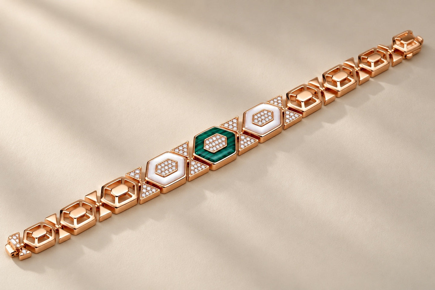 Rose Gold Malachite Elegance Jewelry Set “Pre-order “