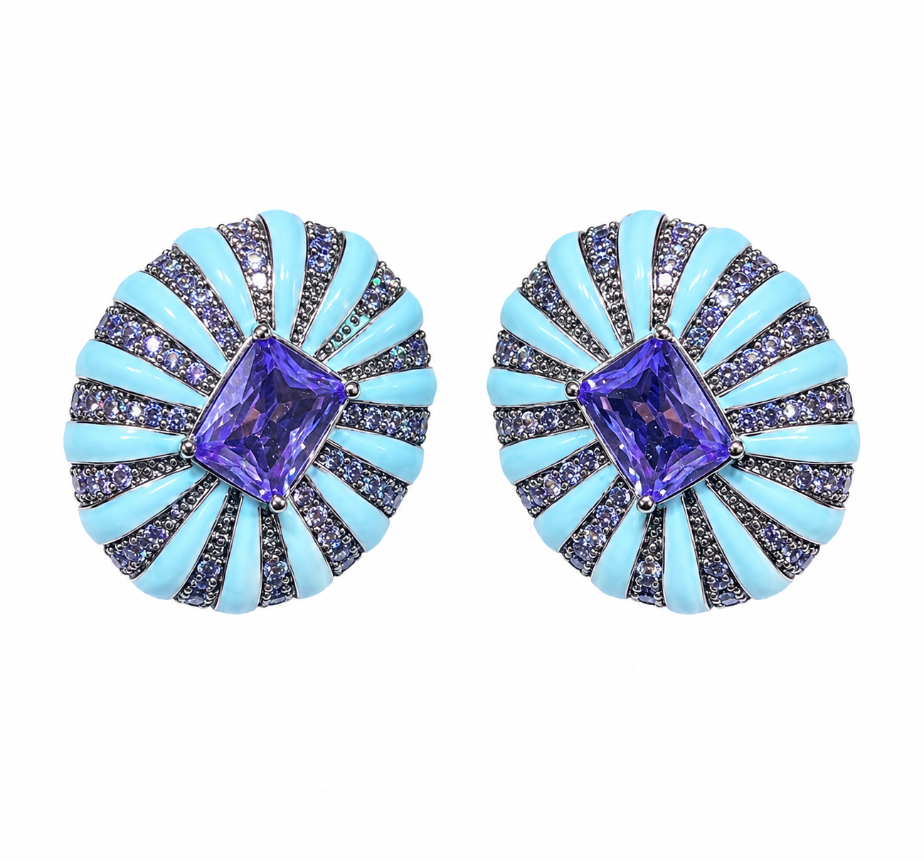 Violet Azure Statement Earrings “ Pre-order “