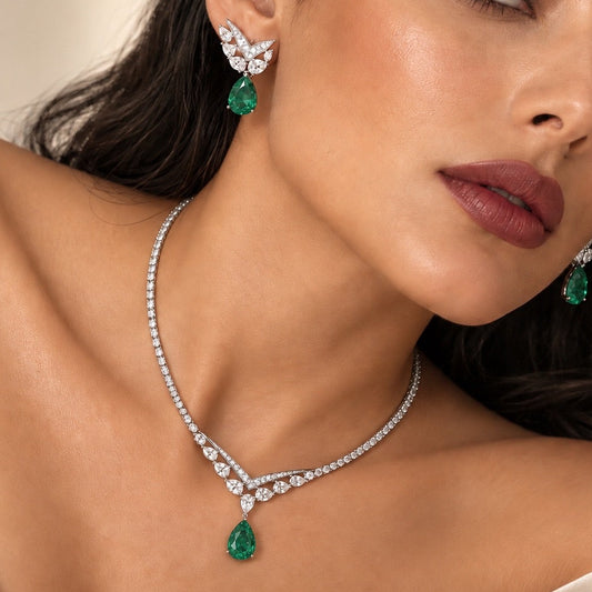 Emerald Art Deco Statement Set “Pre-order “