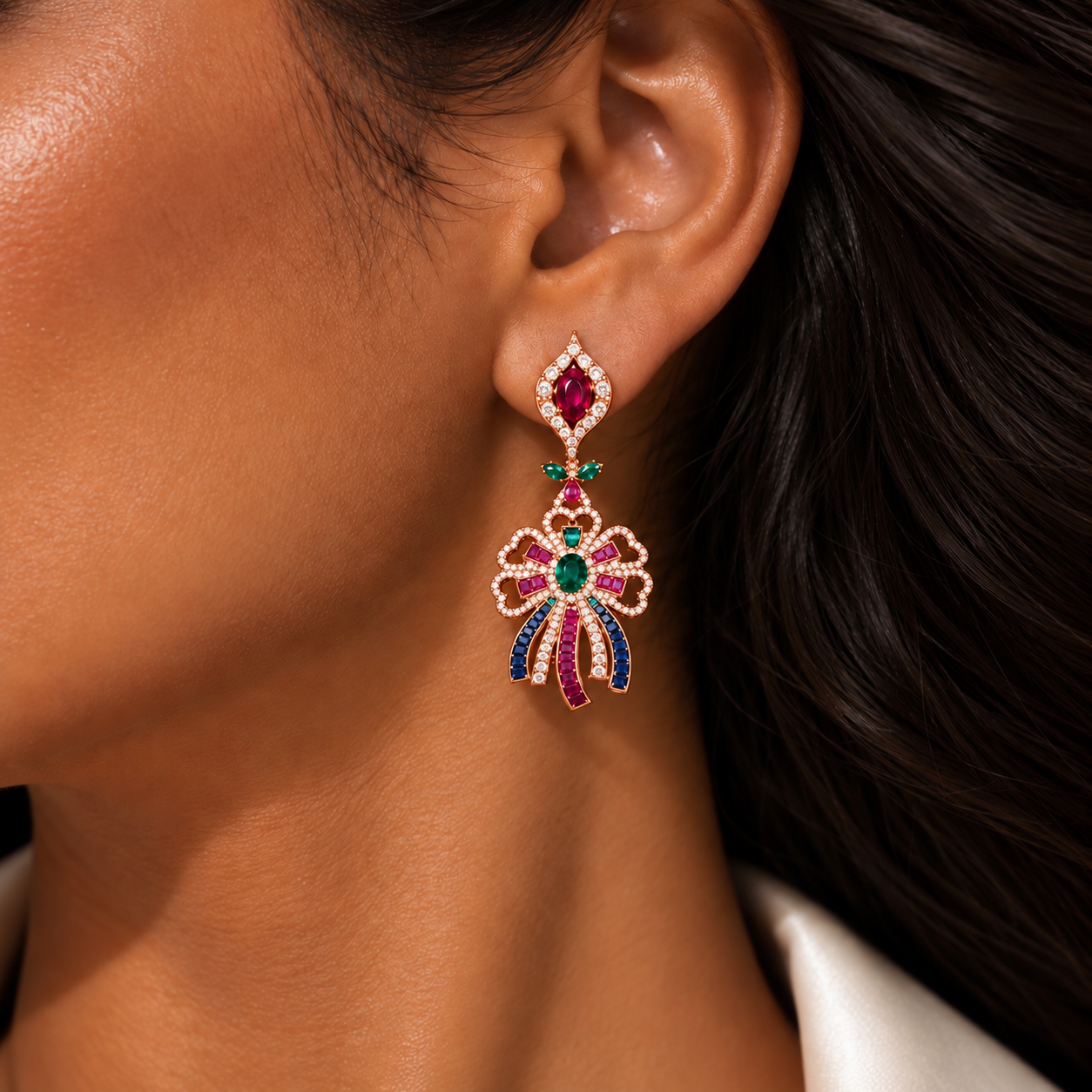The Royal Bloom Statement Jewelry Set Rose Gold “ Pre-order “