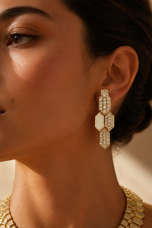 Mother of Pearl Statement jewelry Set “Pre-order “