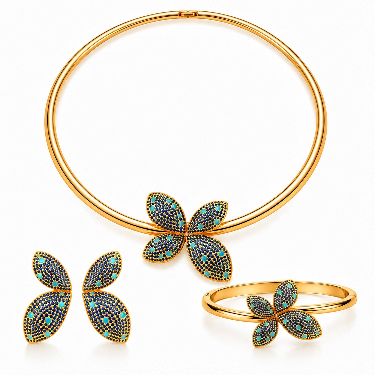 Azure Petal Jewelry Set “Pre-order “