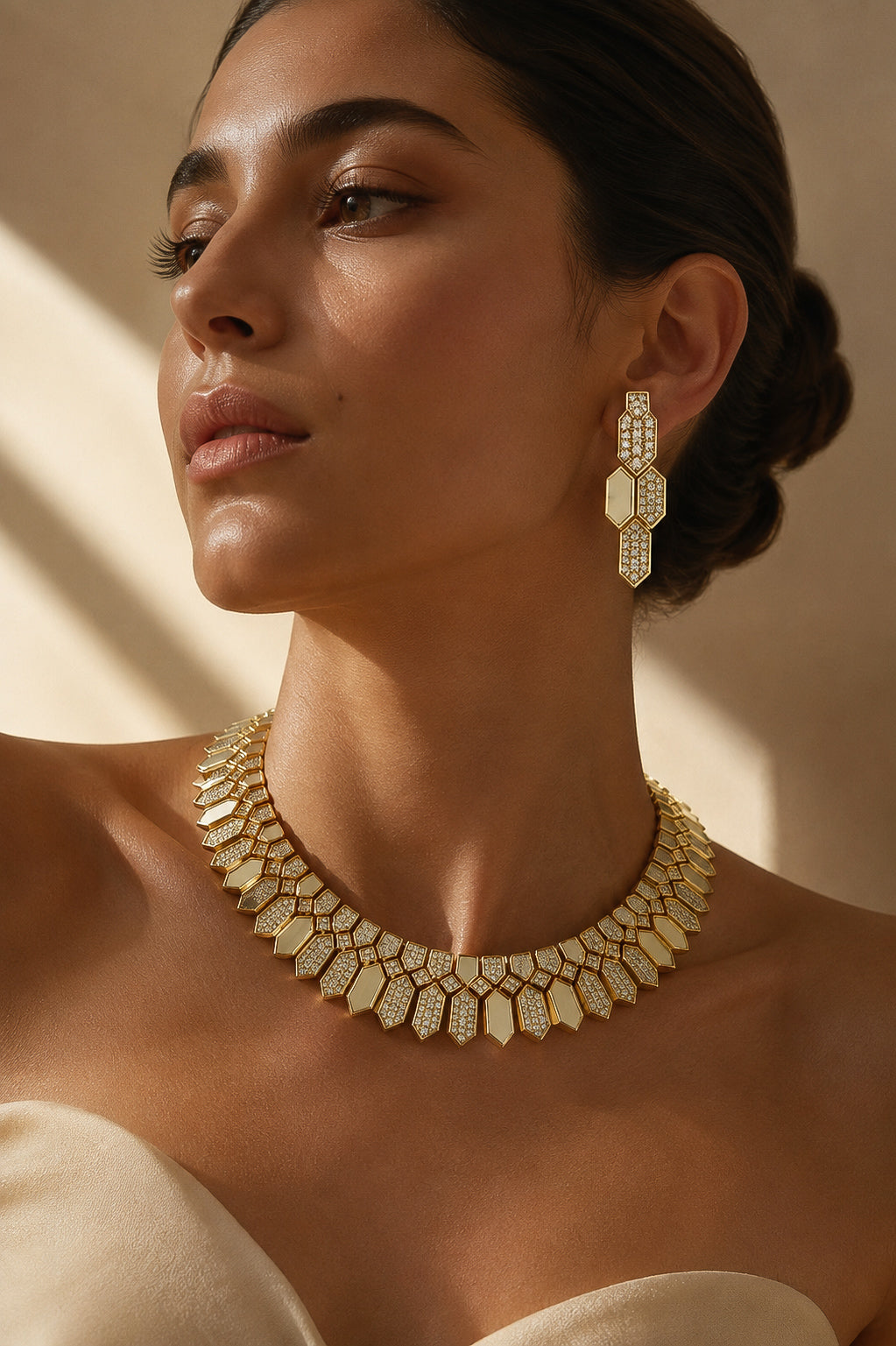 Mother of Pearl Statement necklace Set “Pre-order “