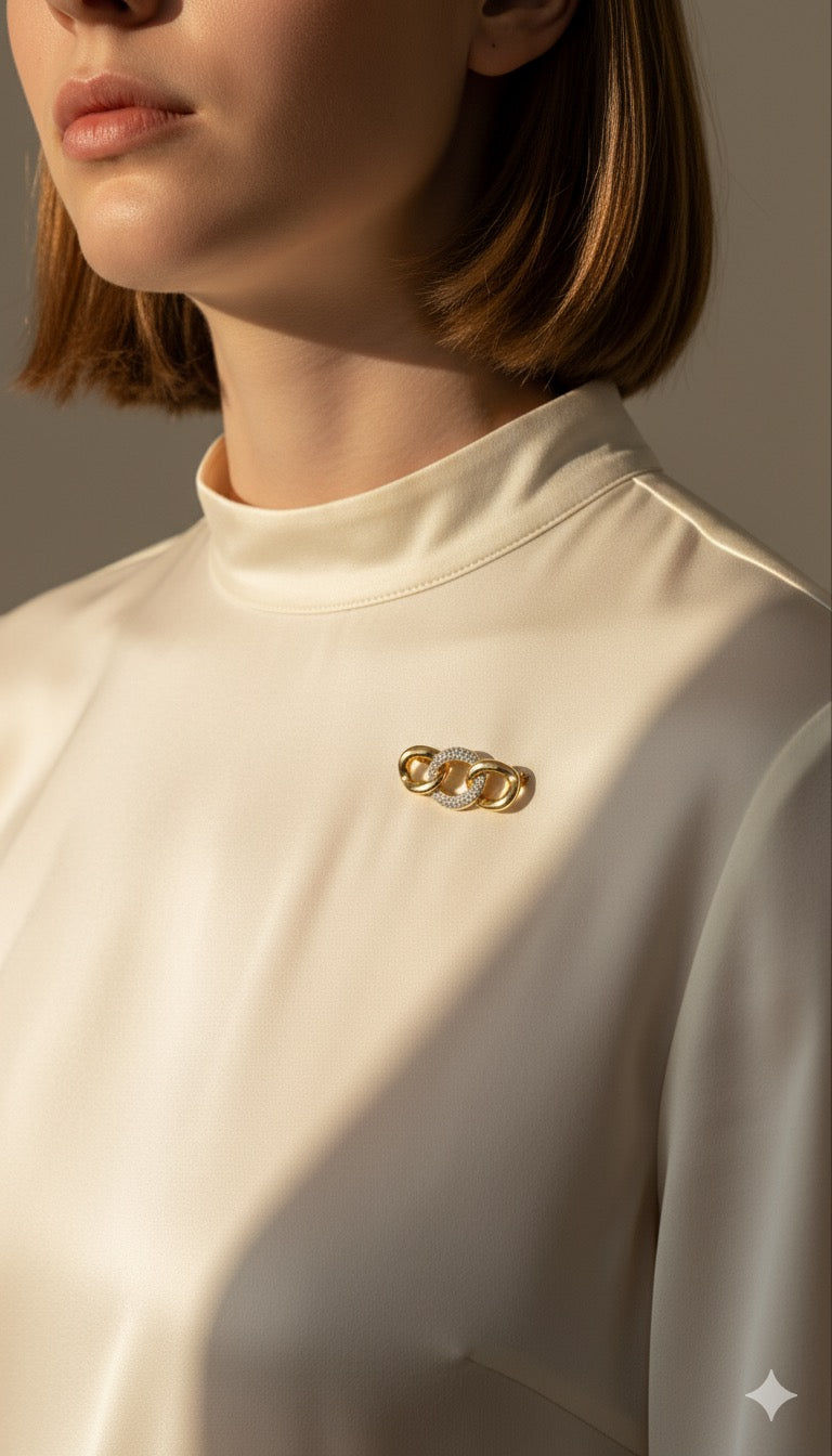 Linked Elegance Brooch