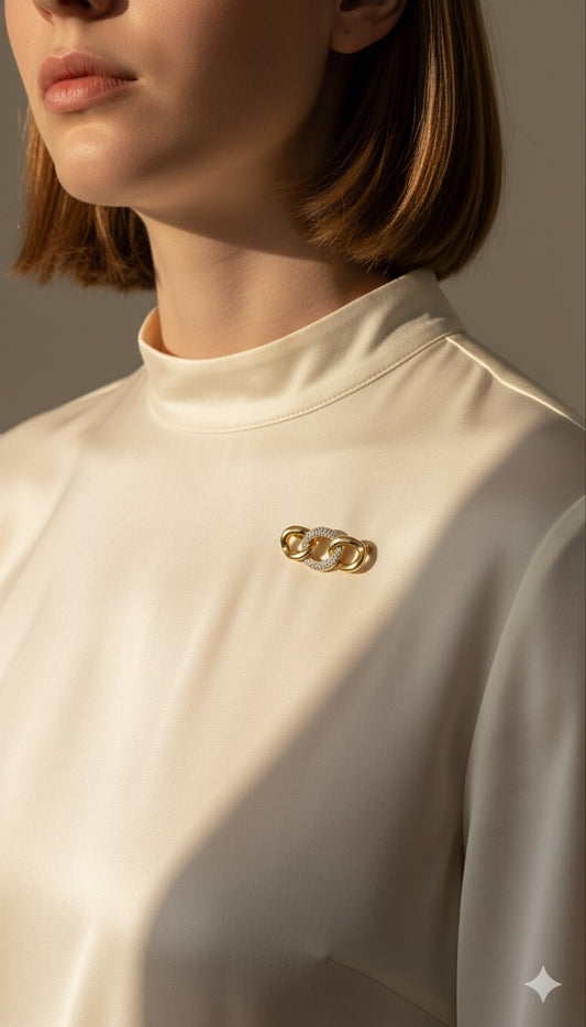Linked Elegance Brooch