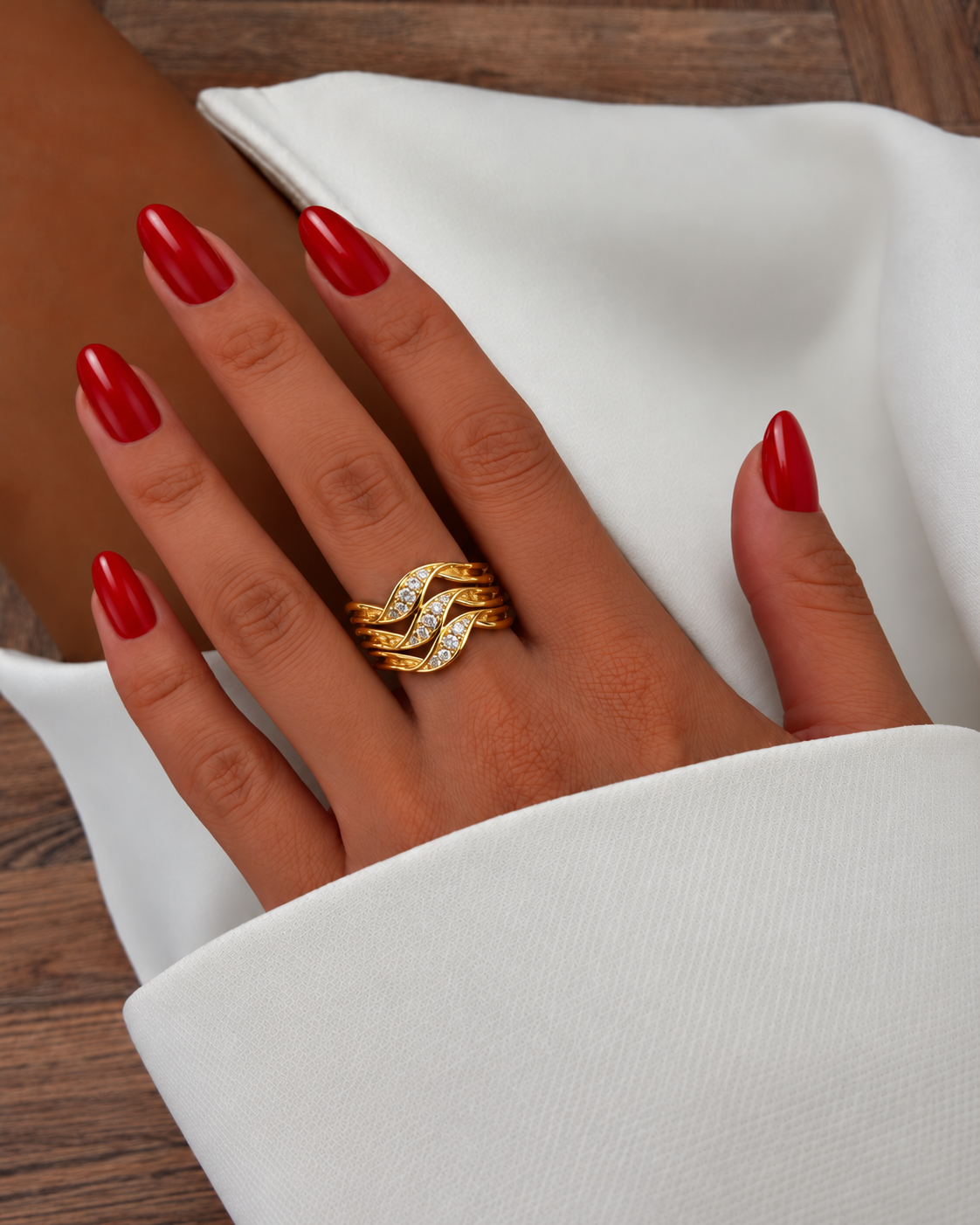 The Gold Plated Wave Ring