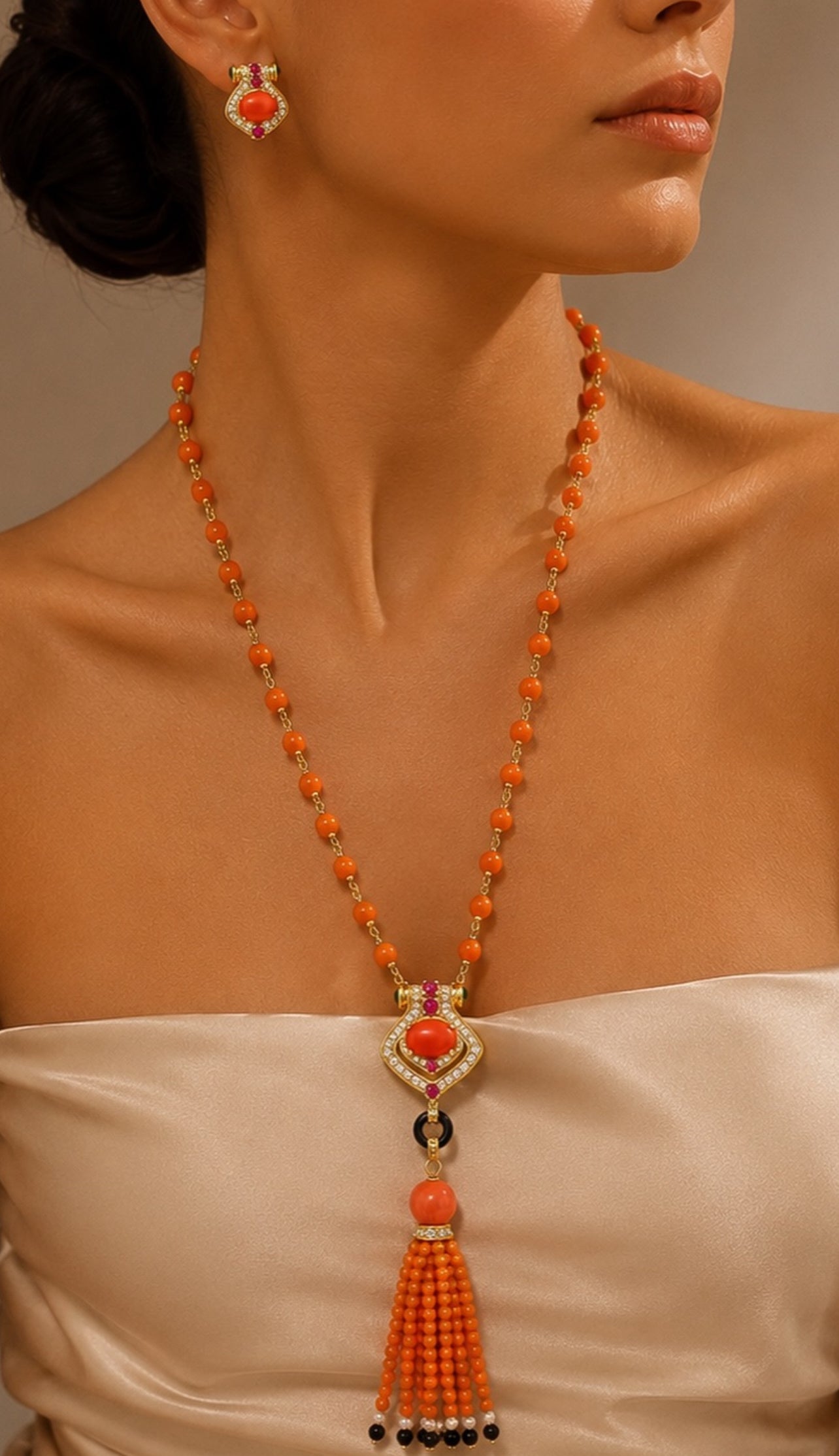 Coral Empress Tassel Set “Pre-order “