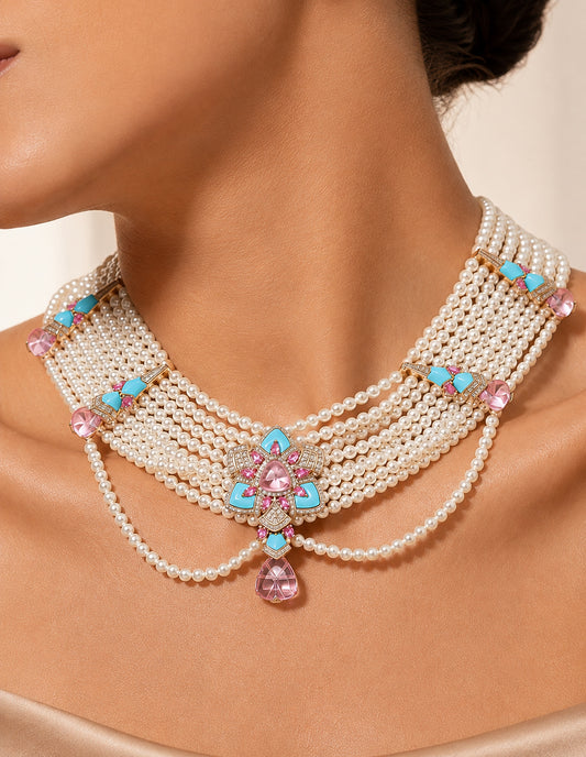 Multi strand pear jewelry set “Pre-order “