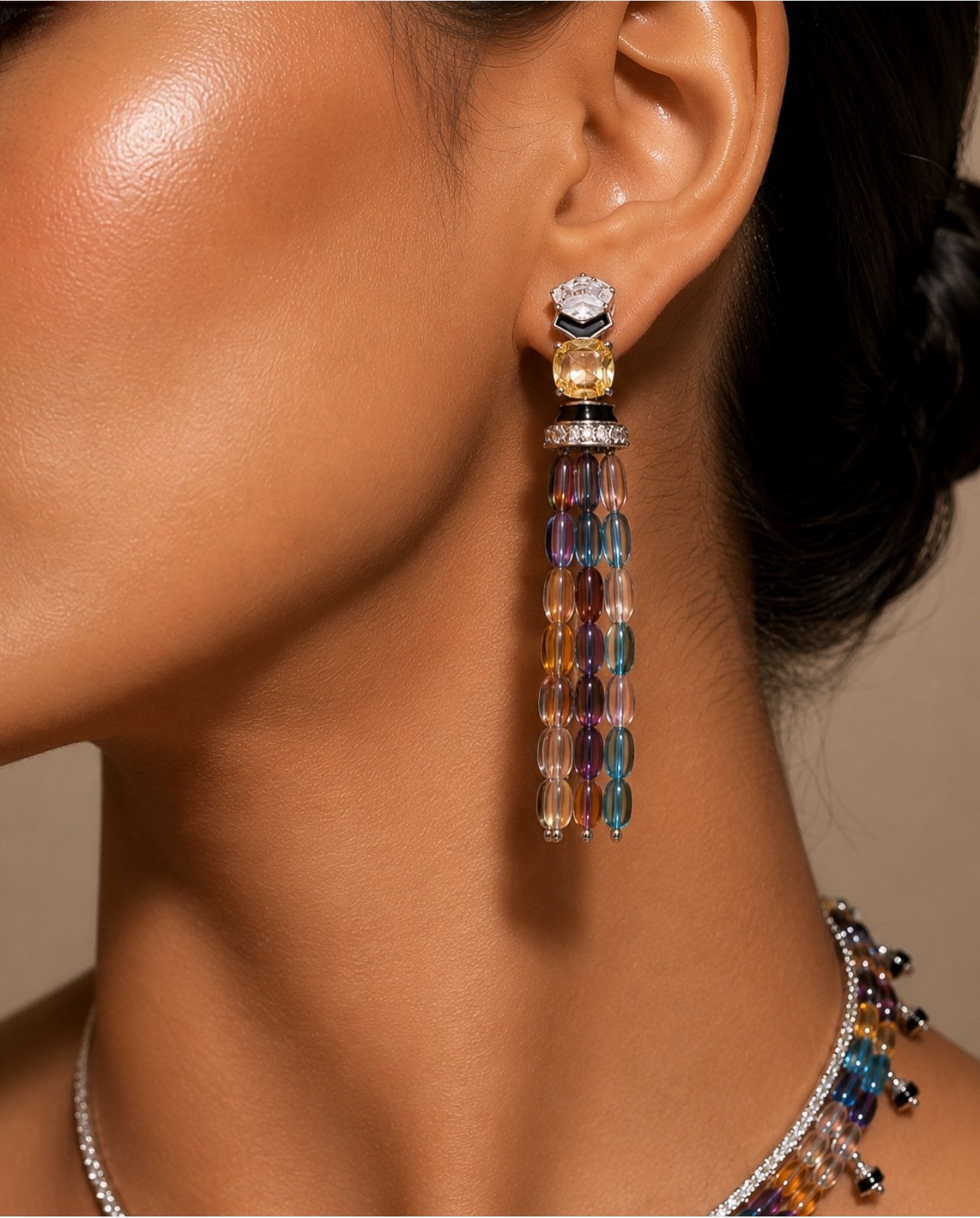 The Imperial Prism Tassel jewelry set “Pre-order “