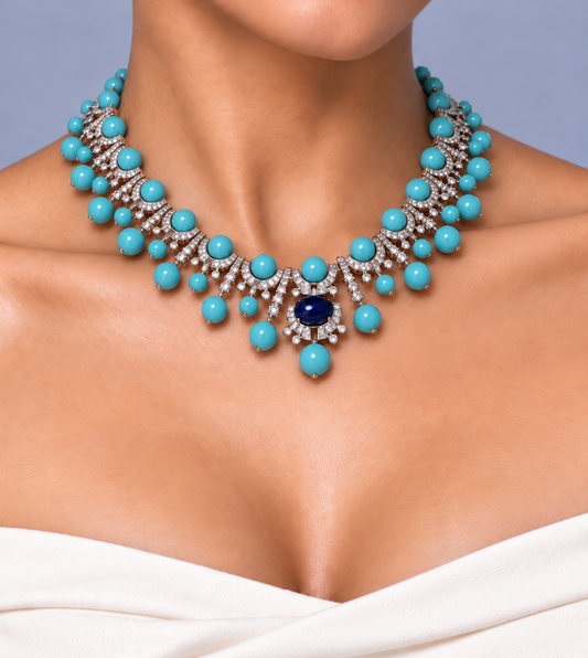Turquoise Royale Statement Jewelry Set “Pre-order “