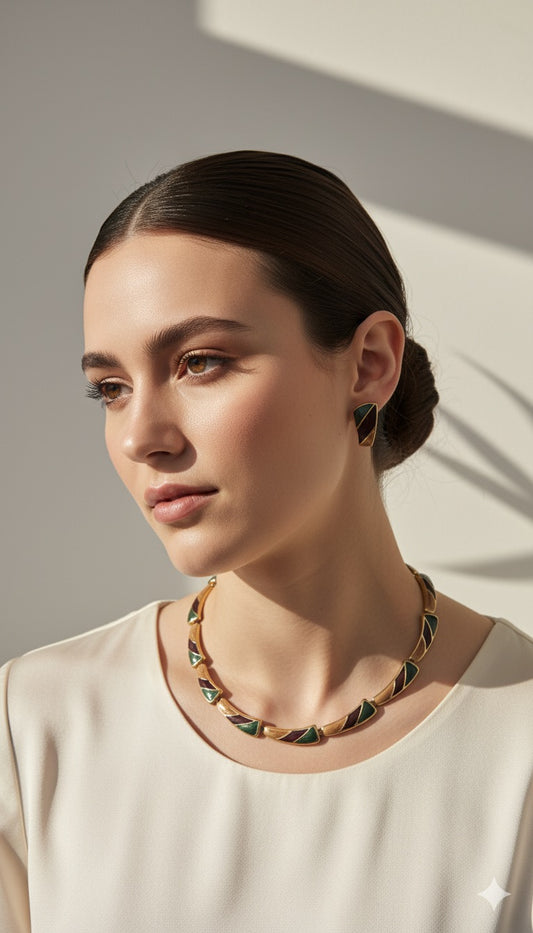 Emerald Noir Enamel Set