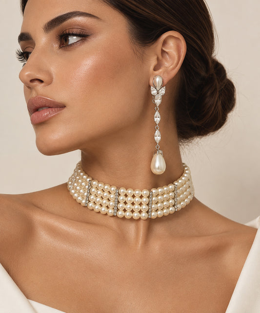 The Élodie Pearl Choker Set