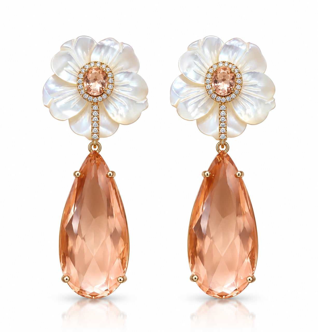 Mother of Pearl Blush Drop Earrings “Pre-order “