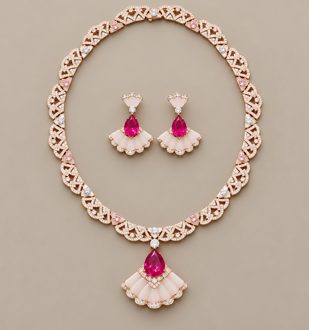 Rose Gold Blush Royale Jewelry Set “Pre-order “
