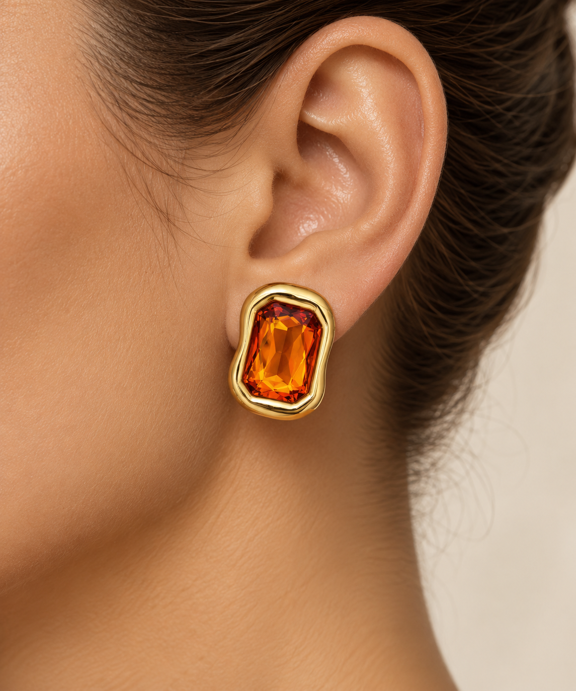 Amber Radiance Statement Earrings