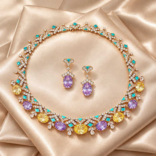 The Aurora Multicolor necklace set “Made to order”