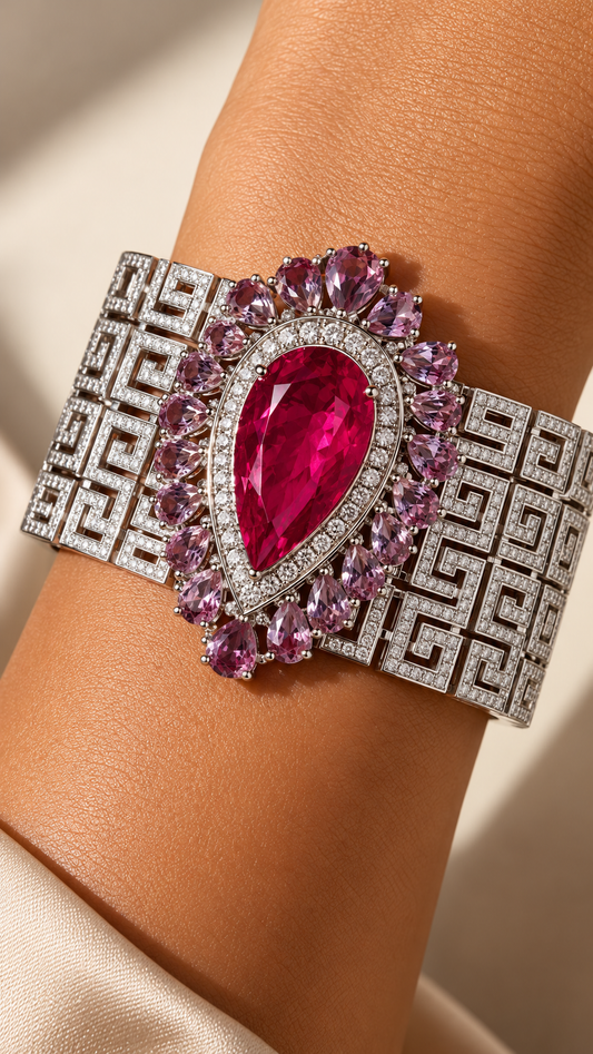 Ruby Royale Statement Bracelet