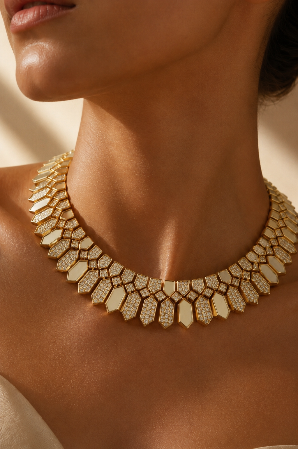 Mother of Pearl Statement necklace Set “Pre-order “