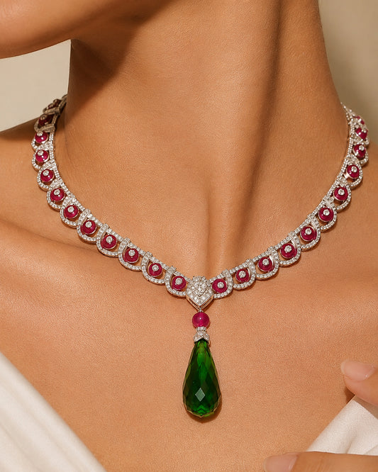 Royal white gold plated jewelry set “Pre-order “