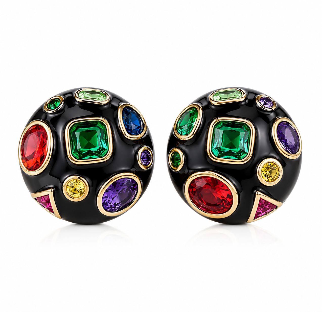 Midnight Jewel Statement Earrings “Pre-order “