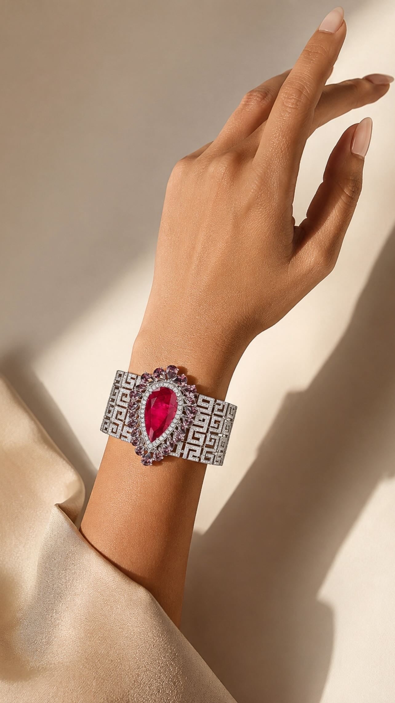Ruby Royale Statement Bracelet