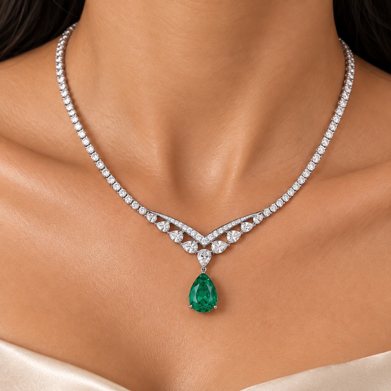Emerald Art Deco Statement Set “Pre-order “