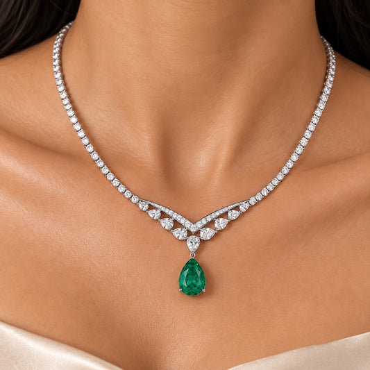 Emerald Art Deco Statement Set “Pre-order “
