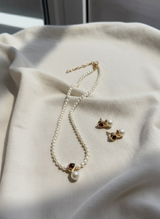 Timeless Gold & Pearl Duo set