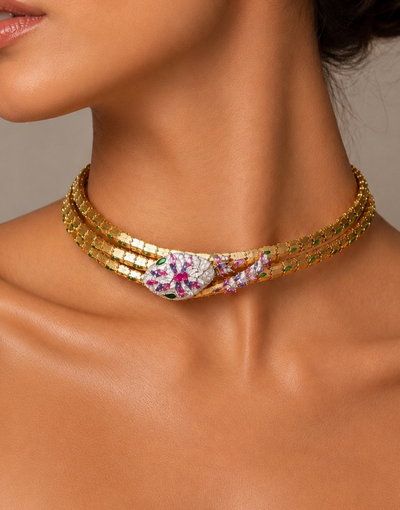 Head snake choker jewelry set “Pre-order “