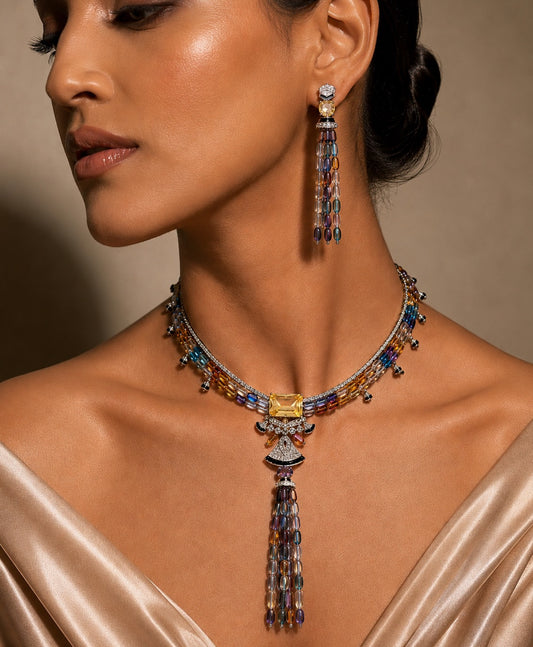 The Imperial Prism Tassel jewelry set “Pre-order “