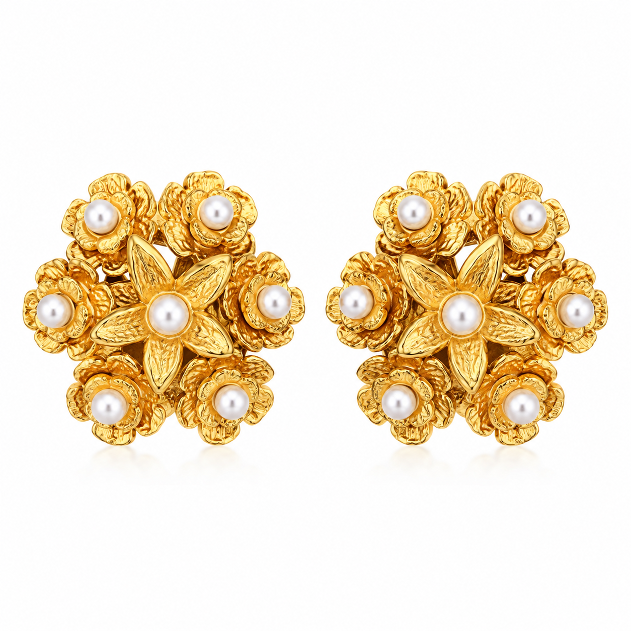 Large size clip-on earrings