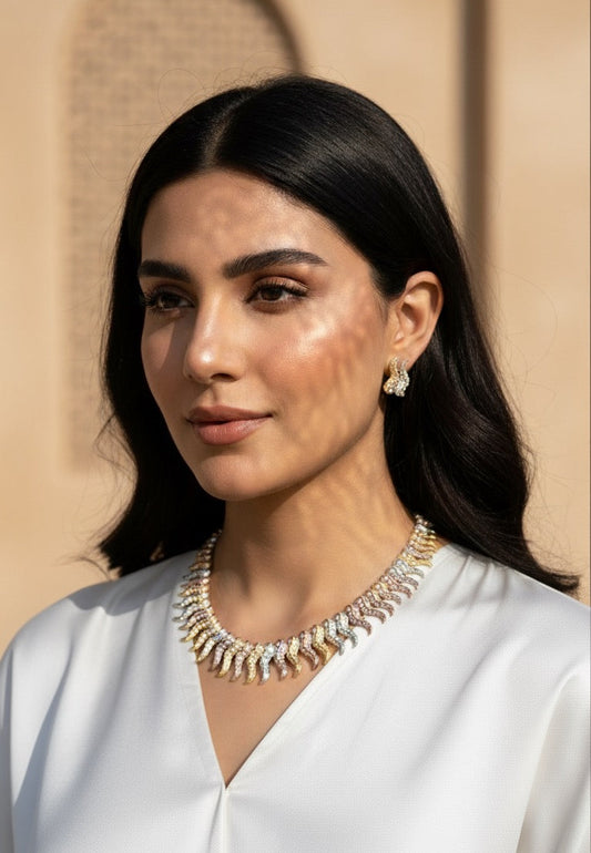 Tricolor Flame Statement Set