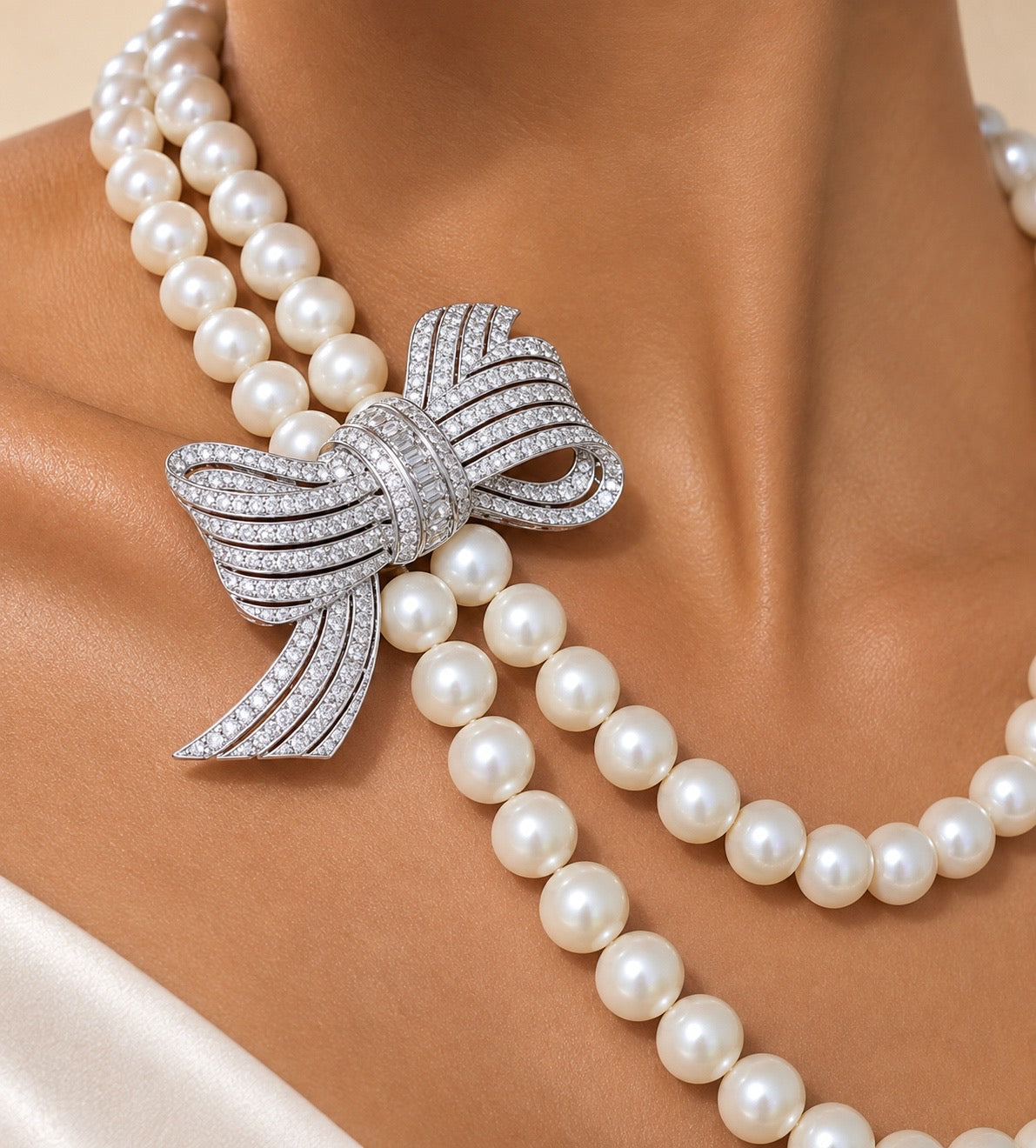 The Étoile Pearl Bow Necklace “Pre-order”