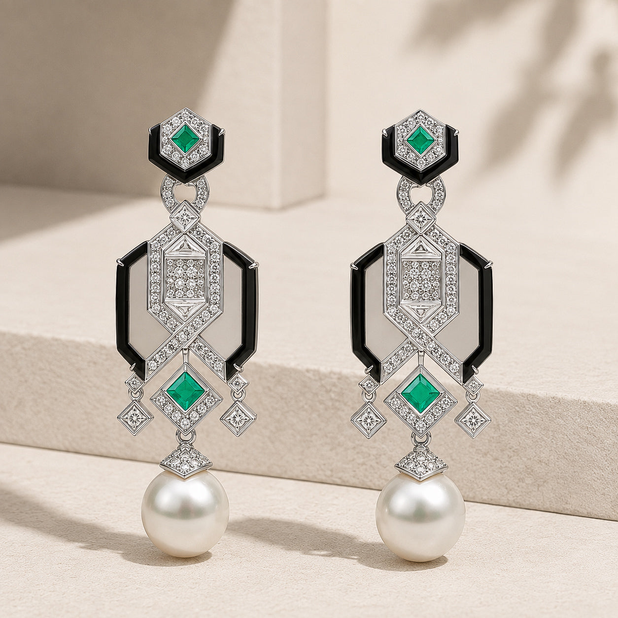 Royal faux pearl necklace and earrings set “Pre-order “