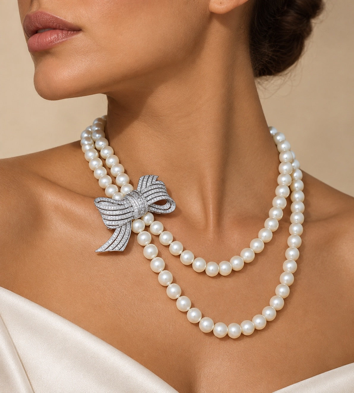 The Étoile Pearl Bow Necklace “Pre-order”