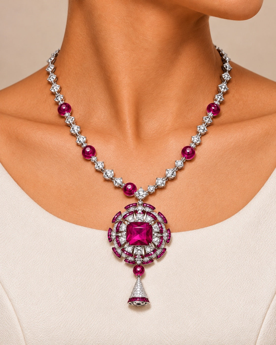 Fuchsia Royale Statement Jewelry Set “Pre-order “