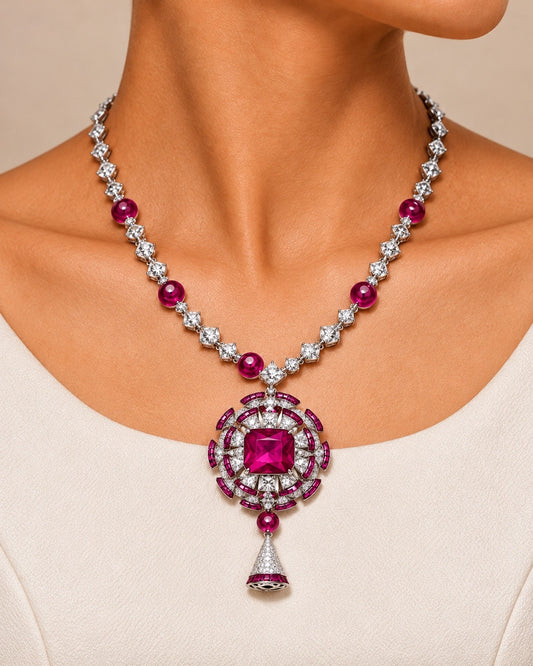 Fuchsia Royale Statement Jewelry Set “Pre-order “