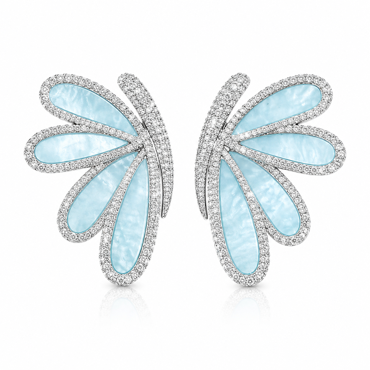 Celeste Blue Mother of Pearl Earrings “Pre-order “