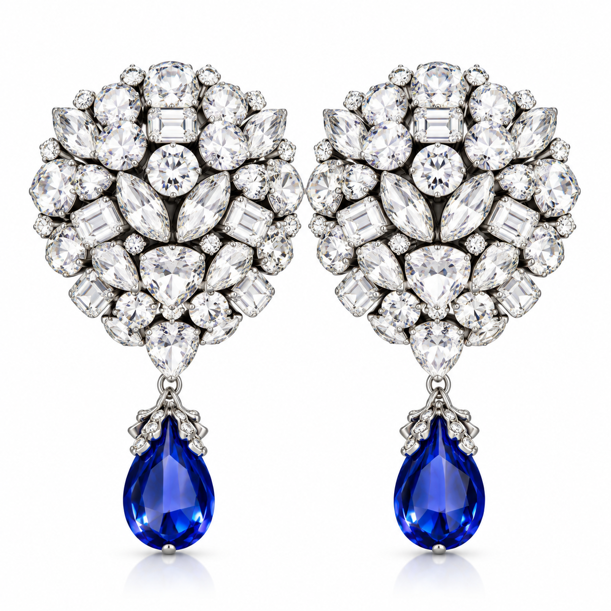 Sapphire Royale Crystal Earrings